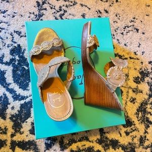 Like New Jack Rogers Luccia Stardust Wedges